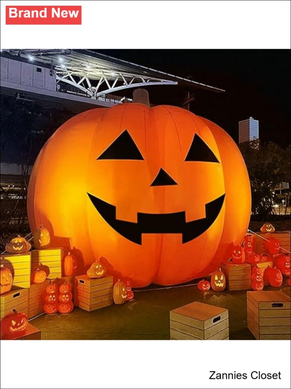 👻 Giant 26Ft Halloween Inflatable Pumpkin Yard Decoration Oxford Cloth LED